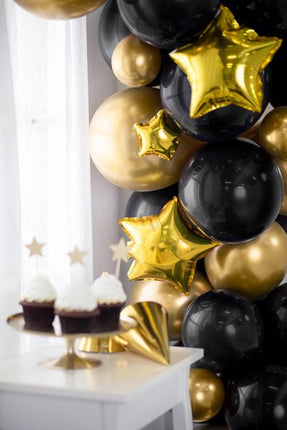 Helium Ballon Ster Goud Leeg 25cm 25st van Partydeco koop je bij Partywinkel