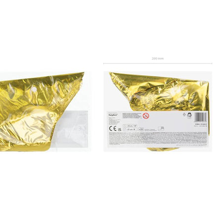 Helium Ballon Ster Goud Leeg 25cm 25st van Partydeco koop je bij Partywinkel