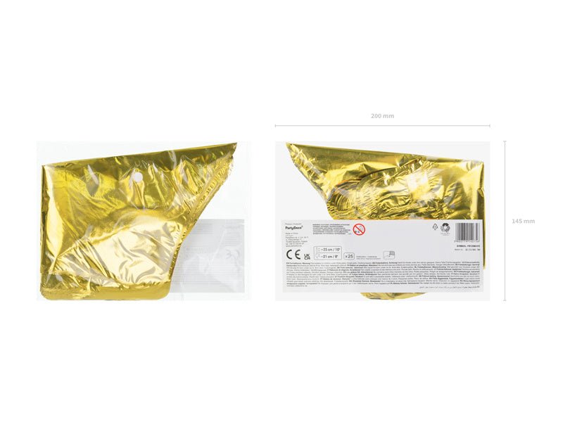 Helium Ballon Ster Goud Leeg 25cm 25st van Partydeco koop je bij Partywinkel