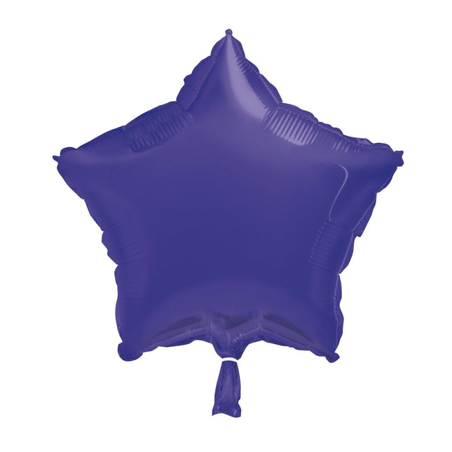 Helium Ballon Ster Paars Leeg 45cm van Unique koop je bij Partywinkel