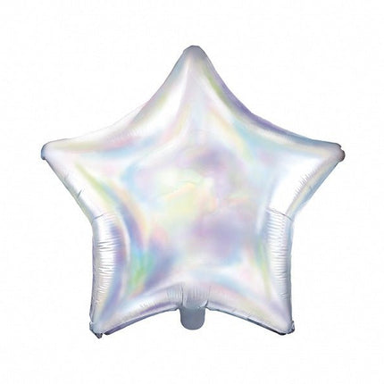 Helium Ballon Ster Parelmoer 48cm leeg van Partydeco koop je bij Partywinkel