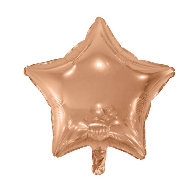 Helium Ballon Ster Rose Goud 46cm leeg van WeFiesta koop je bij Partywinkel