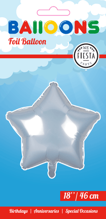 Helium Ballon Ster Wit 46cm leeg van WeFiesta koop je bij Partywinkel