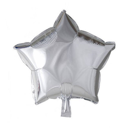 Helium Ballon Ster Zilver 45cm leeg van WeFiesta koop je bij Partywinkel