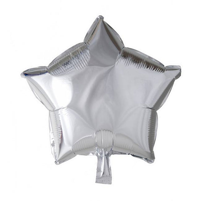 Helium Ballon Ster Zilver 45cm leeg van WeFiesta koop je bij Partywinkel