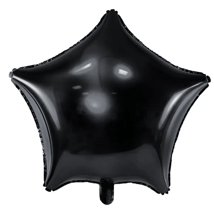 Helium Ballon Ster Zwart Leeg 48cm van Partydeco koop je bij Partywinkel
