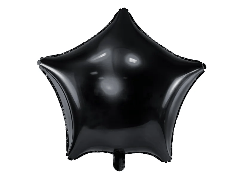 Helium Ballon Ster Zwart Leeg 48cm van Partydeco koop je bij Partywinkel