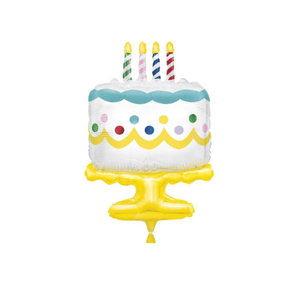 Helium Ballon Taart Leeg 63,5cm van Unique koop je bij Partywinkel