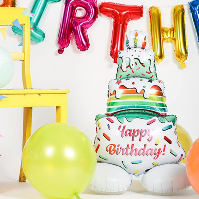 Helium Ballon Taart Leeg 72cm van Folat koop je bij Partywinkel