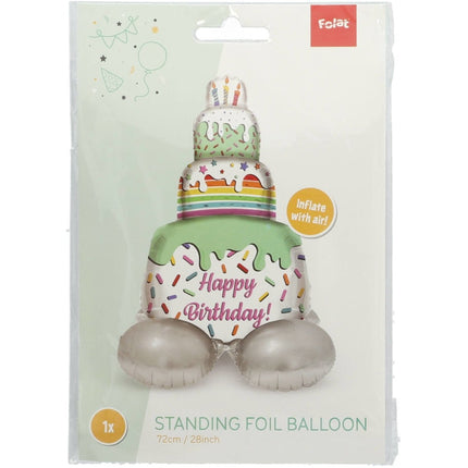 Helium Ballon Taart Leeg 72cm van Folat koop je bij Partywinkel