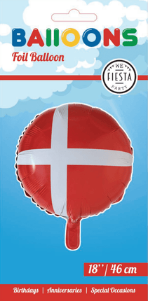 Helium Ballon Vlag Denemarken 45cm leeg van WeFiesta koop je bij Partywinkel