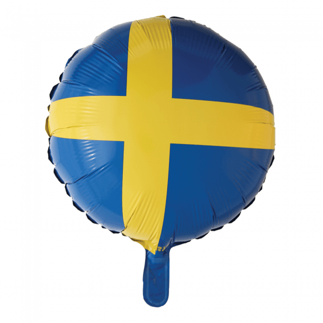 Helium Ballon Vlag Zweden 45cm leeg van WeFiesta koop je bij Partywinkel