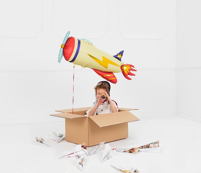Helium Ballon Vliegtuig Leeg 91cm van Partydeco koop je bij Partywinkel