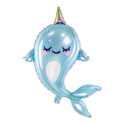 Helium Ballon Walvis Leeg 87cm van Partydeco koop je bij Partywinkel