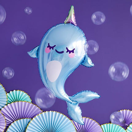 Helium Ballon Walvis Leeg 87cm van Partydeco koop je bij Partywinkel