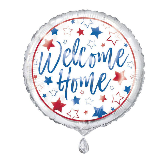 Helium Ballon Welkom Thuis Sterren 45cm leeg van Unique koop je bij Partywinkel