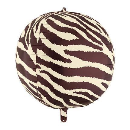 Helium Ballon Zebra Bal 75cm Leeg van Partydeco koop je bij Partywinkel