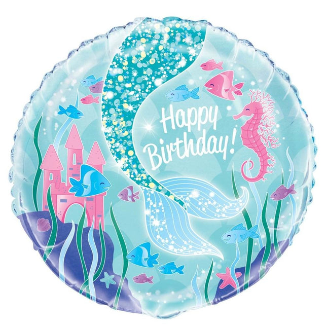 Helium Ballon Zeemeermin 45cm leeg van Unique koop je bij Partywinkel