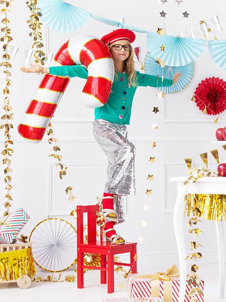 Helium Ballon Zuurstok Rood Leeg 82cm van Partydeco koop je bij Partywinkel
