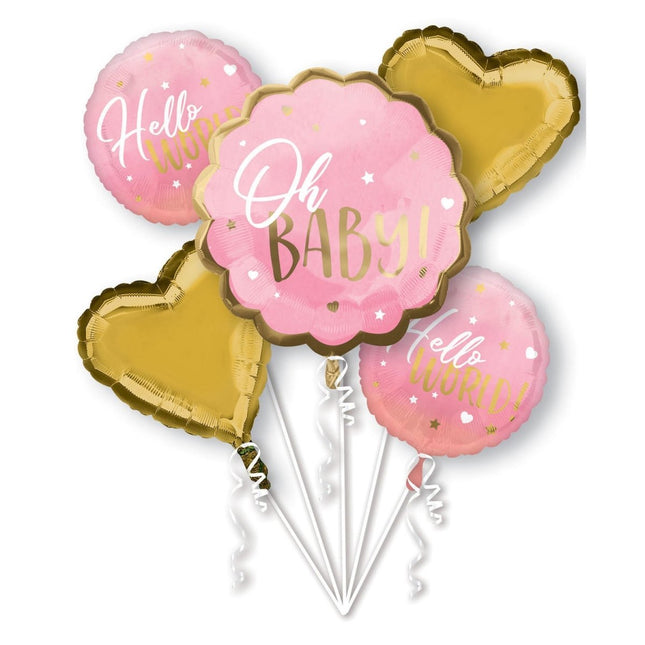 Helium Ballonnen Baby Meisje Set Leeg 5 delig van Anagram koop je bij Partywinkel