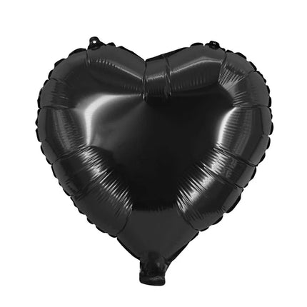 Black Empty Heart-Shaped Helium Balloon, 45 cm