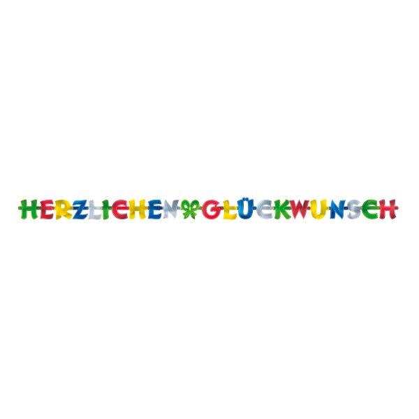Herzlichen GlüCkwunsch Letterslinger 2,5m van Riethmueller koop je bij Partywinkel