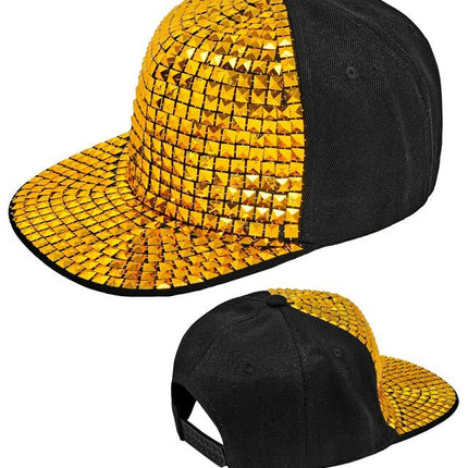Hip Hop Cap Goud/Zwart van Widmann koop je bij Partywinkel