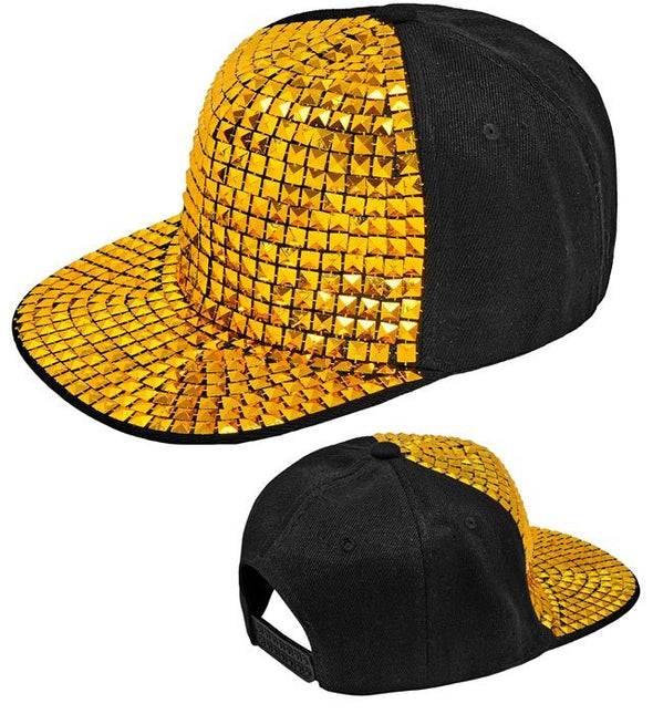 Hip Hop Cap Goud/Zwart van Widmann koop je bij Partywinkel