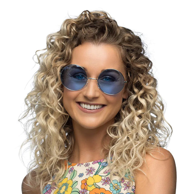 Hippie 60S Bril Blauw Xl van Boland koop je bij Partywinkel