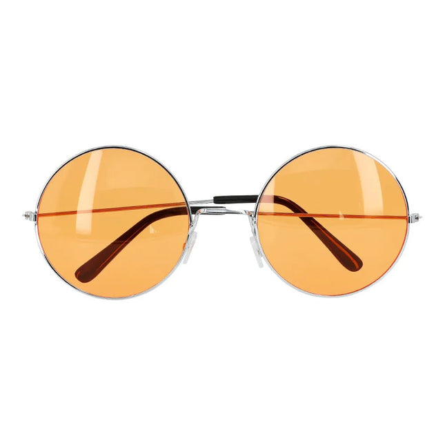 Hippie 60S Bril Oranje Xl van Boland koop je bij Partywinkel