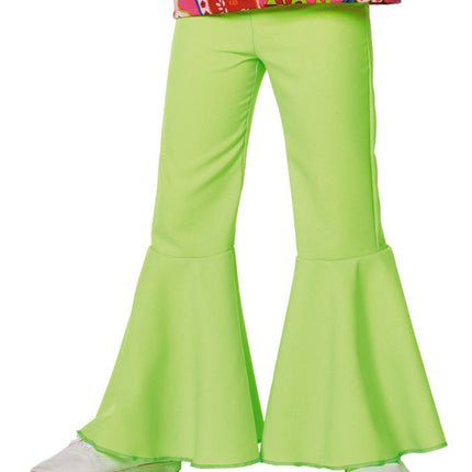 Hippie 60S Broek Groen Kind van Wilbers & Wilbers koop je bij Partywinkel