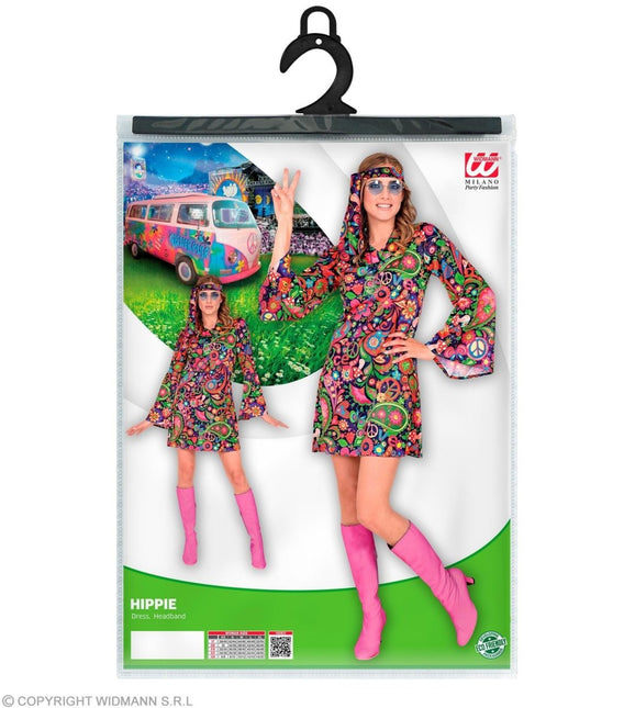 Hippie 60S Jurk Dames Bloemen van Widmann koop je bij Partywinkel