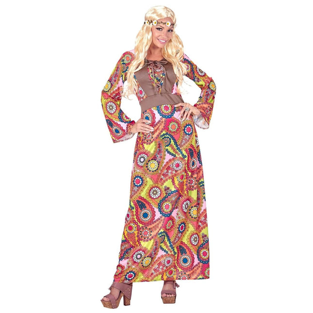 Hippie 60S Jurk Dames Met Corset van Widmann koop je bij Partywinkel