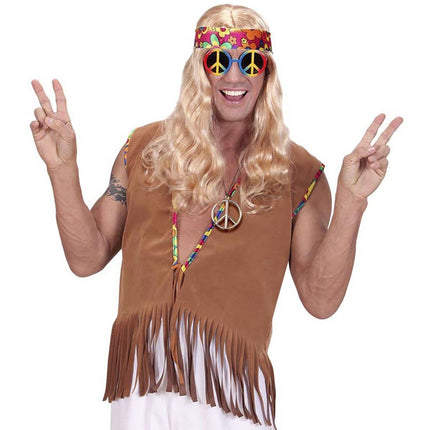 Hippie 60S Ketting Peace van Widmann koop je bij Partywinkel