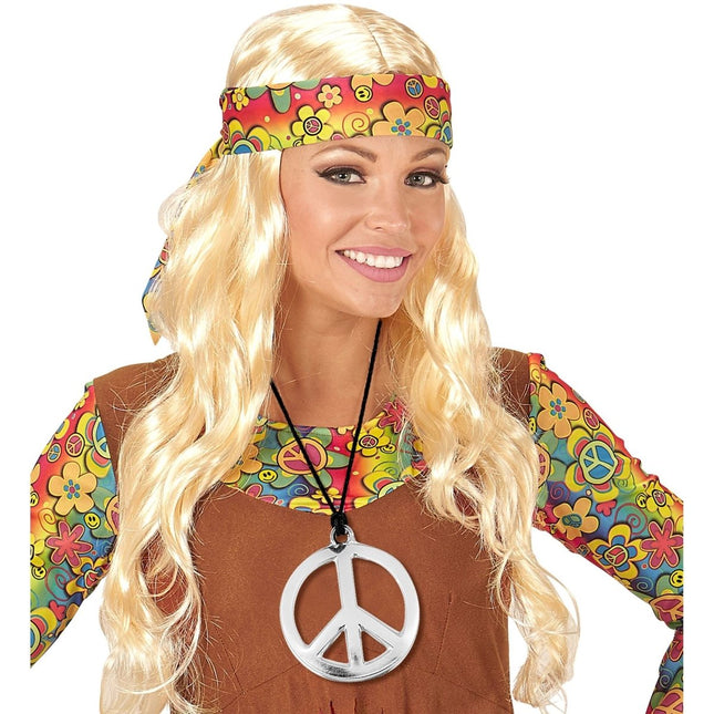 Hippie 60S Ketting Zilver van Widmann koop je bij Partywinkel
