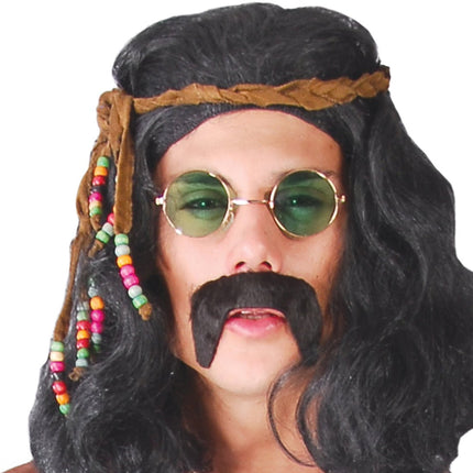 Hippie 60S Kostuum Bruin Wit Heren van Fiestas Guirca koop je bij Partywinkel
