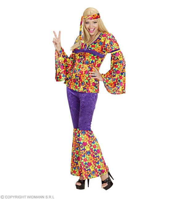 Hippie 60S Kostuum Dames Fluweel van Widmann koop je bij Partywinkel