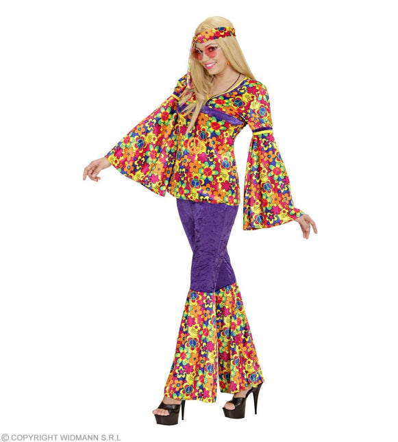 Hippie 60S Kostuum Dames Fluweel van Widmann koop je bij Partywinkel
