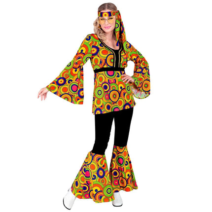 Hippie 60S Kostuum Gekleurd Dames van Widmann koop je bij Partywinkel