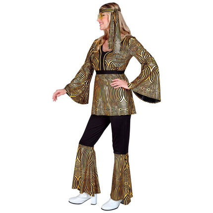 Hippie 60S Kostuum Goud Dames van Widmann koop je bij Partywinkel