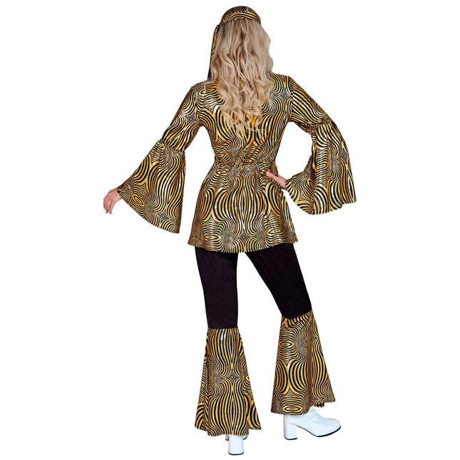 Hippie 60S Kostuum Goud Dames van Widmann koop je bij Partywinkel