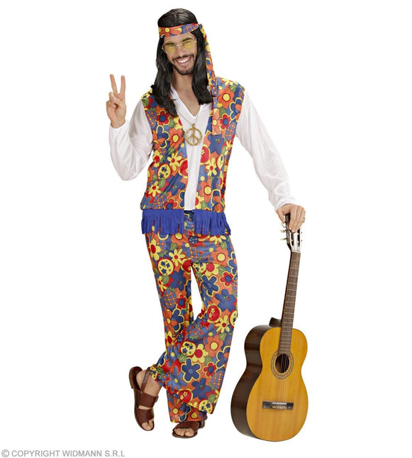 Hippie 60S Kostuum Heren Bloemen van Widmann koop je bij Partywinkel