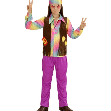 Hippie 60S Kostuum Jongen 4 delig van Widmann koop je bij Partywinkel
