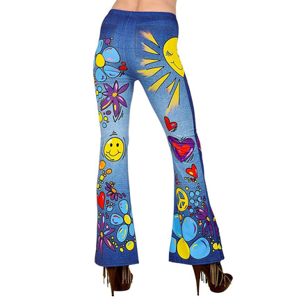Hippie 60S Legging Blauw Dames van Widmann koop je bij Partywinkel