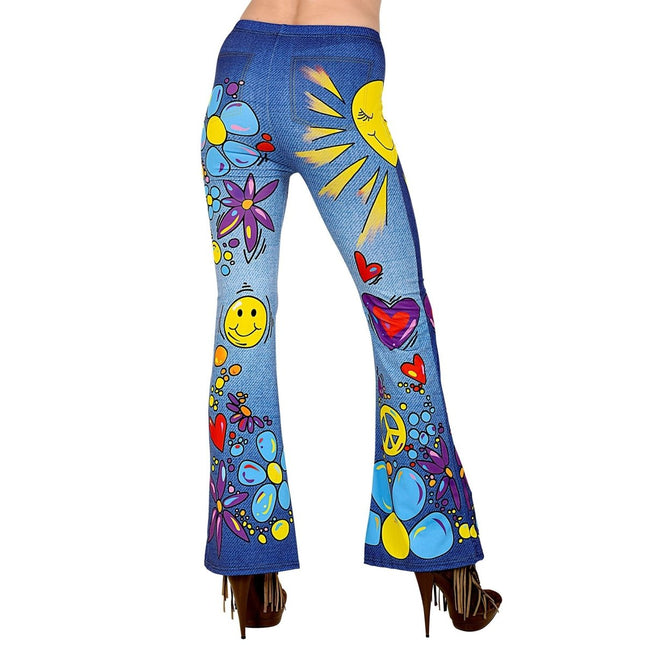 Hippie 60S Legging Blauw Dames van Widmann koop je bij Partywinkel