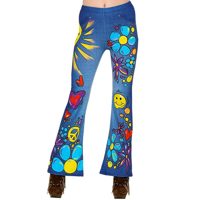 Hippie 60S Legging Blauw Dames van Widmann koop je bij Partywinkel