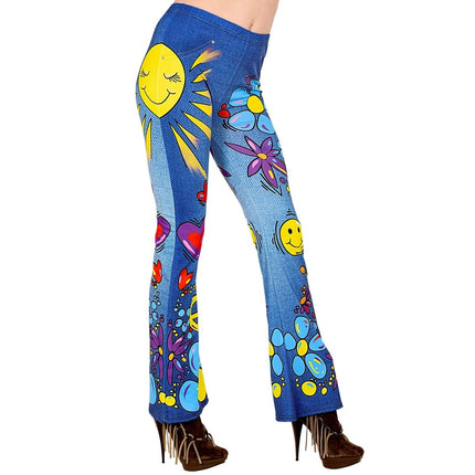 Hippie 60S Legging Blauw Dames van Widmann koop je bij Partywinkel