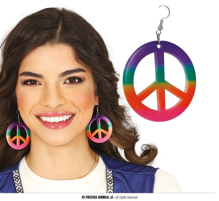 Hippie 60S Oorbellen van Fiestas Guirca koop je bij Partywinkel