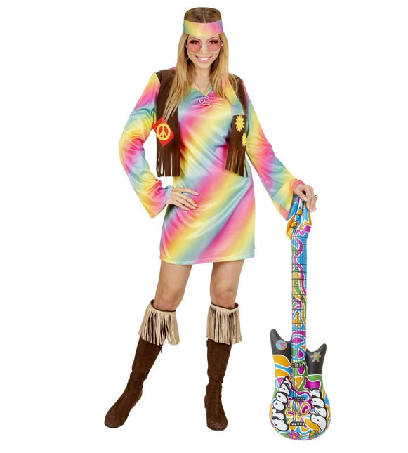 Hippie 60S Opblaas Gitaar 1,05m van Widmann koop je bij Partywinkel