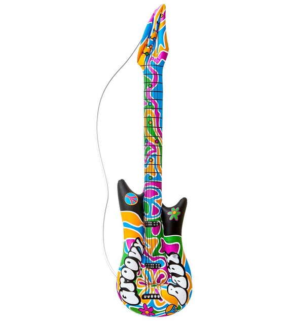 Hippie 60S Opblaas Gitaar 1,05m van Widmann koop je bij Partywinkel